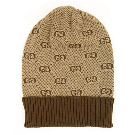 gucci beanie brown|authentic gucci hat.